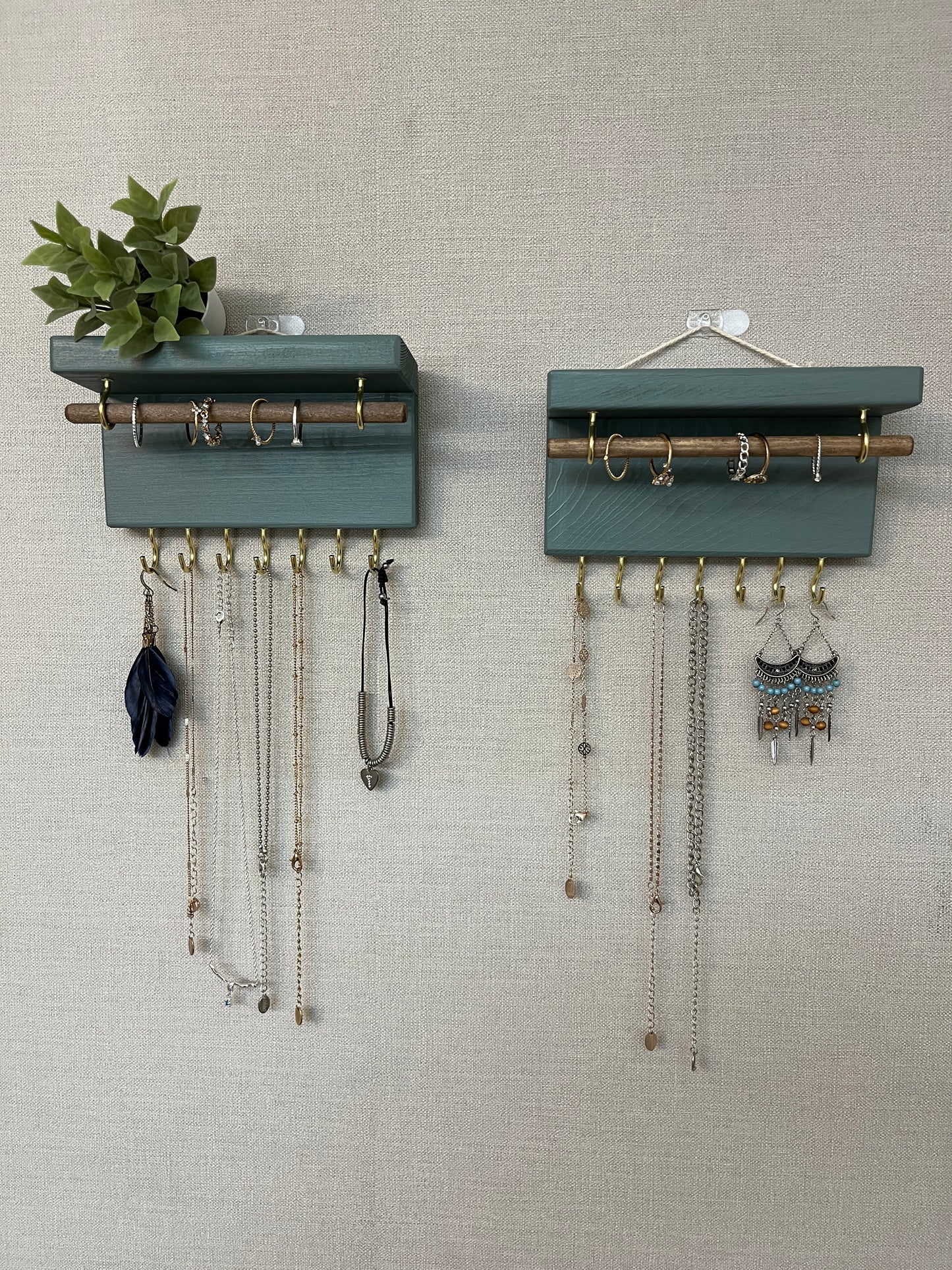 Painted Mini Jewellery Shelves | Wall Mounted Jewellery Organisers