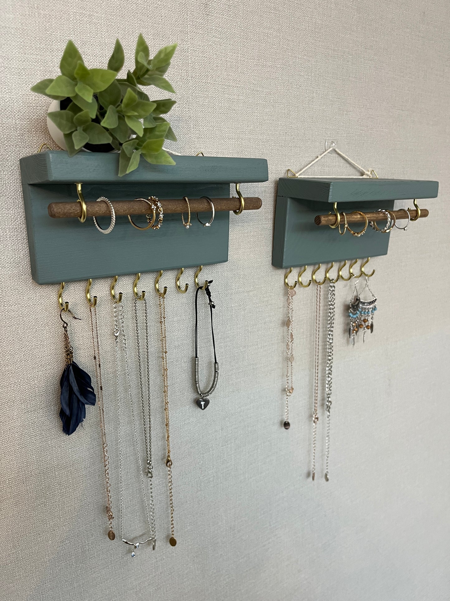 Painted Mini Jewellery Shelves | Wall Mounted Jewellery Organisers