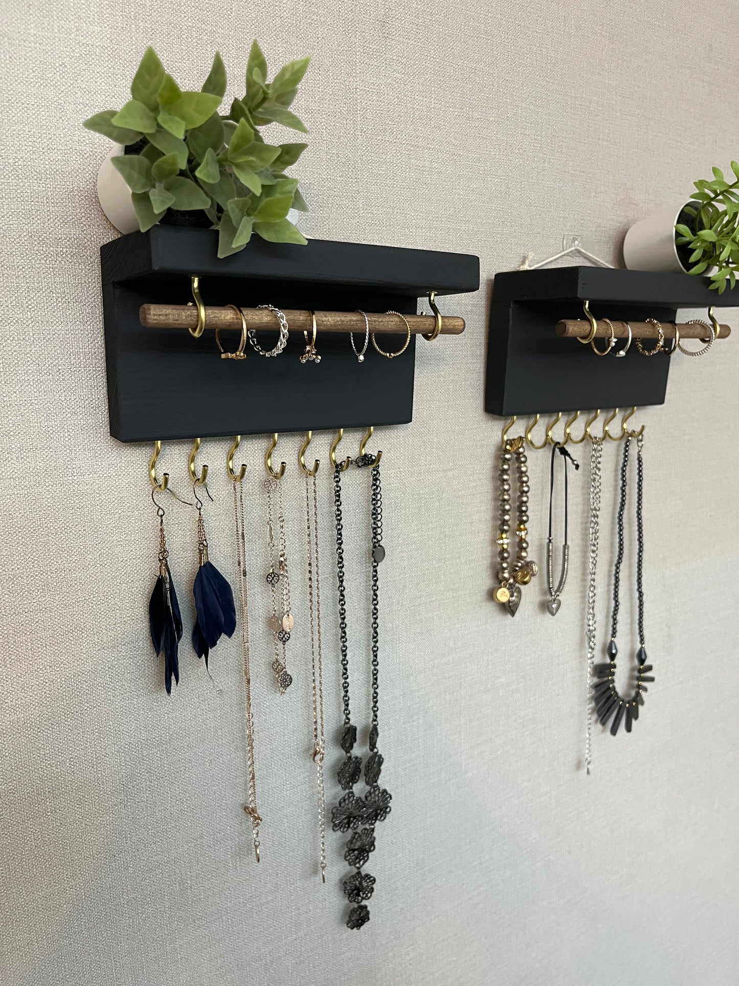 Painted Mini Jewellery Shelves | Wall Mounted Jewellery Organisers