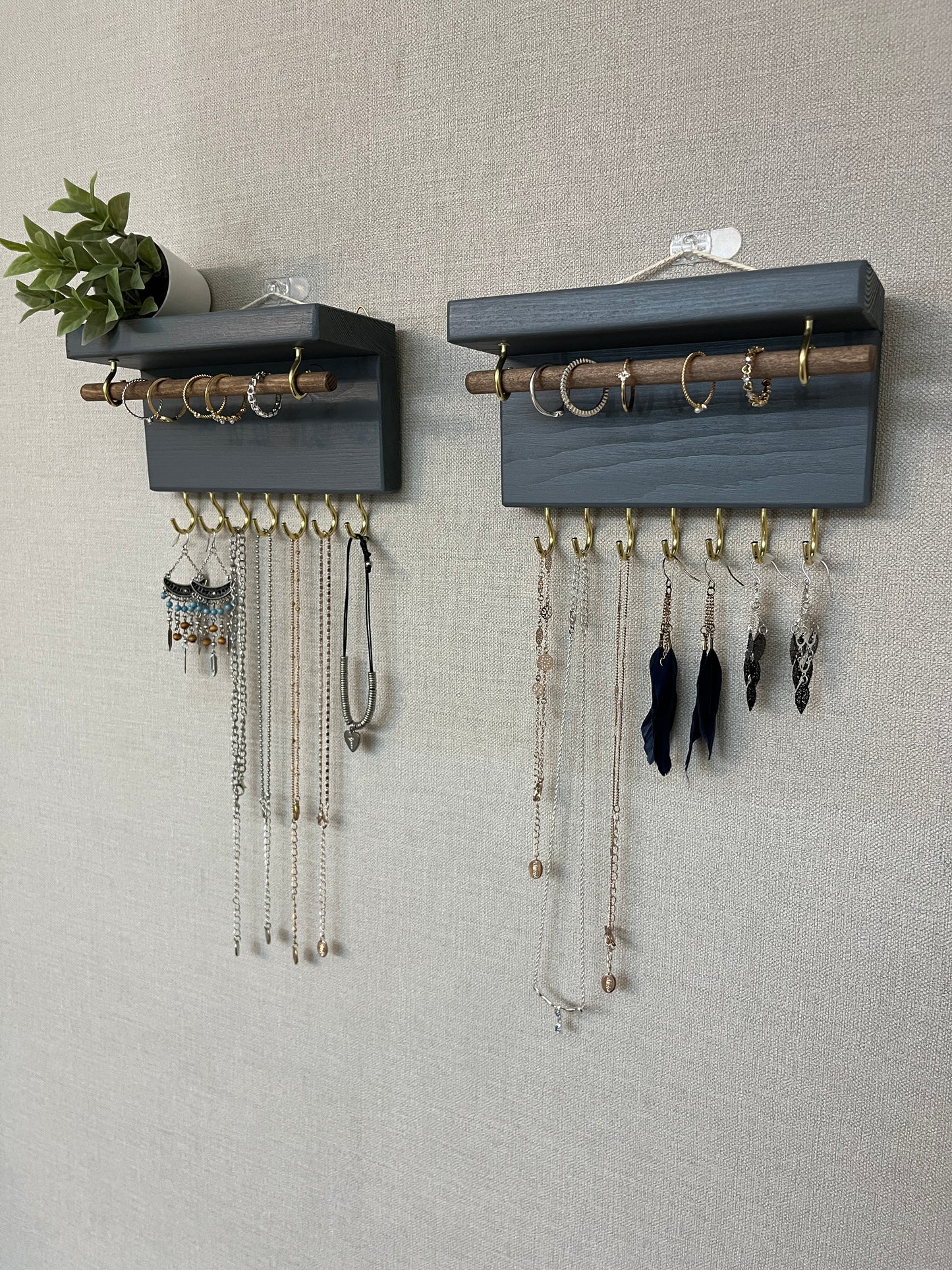 Painted Mini Jewellery Shelves | Wall Mounted Jewellery Organisers