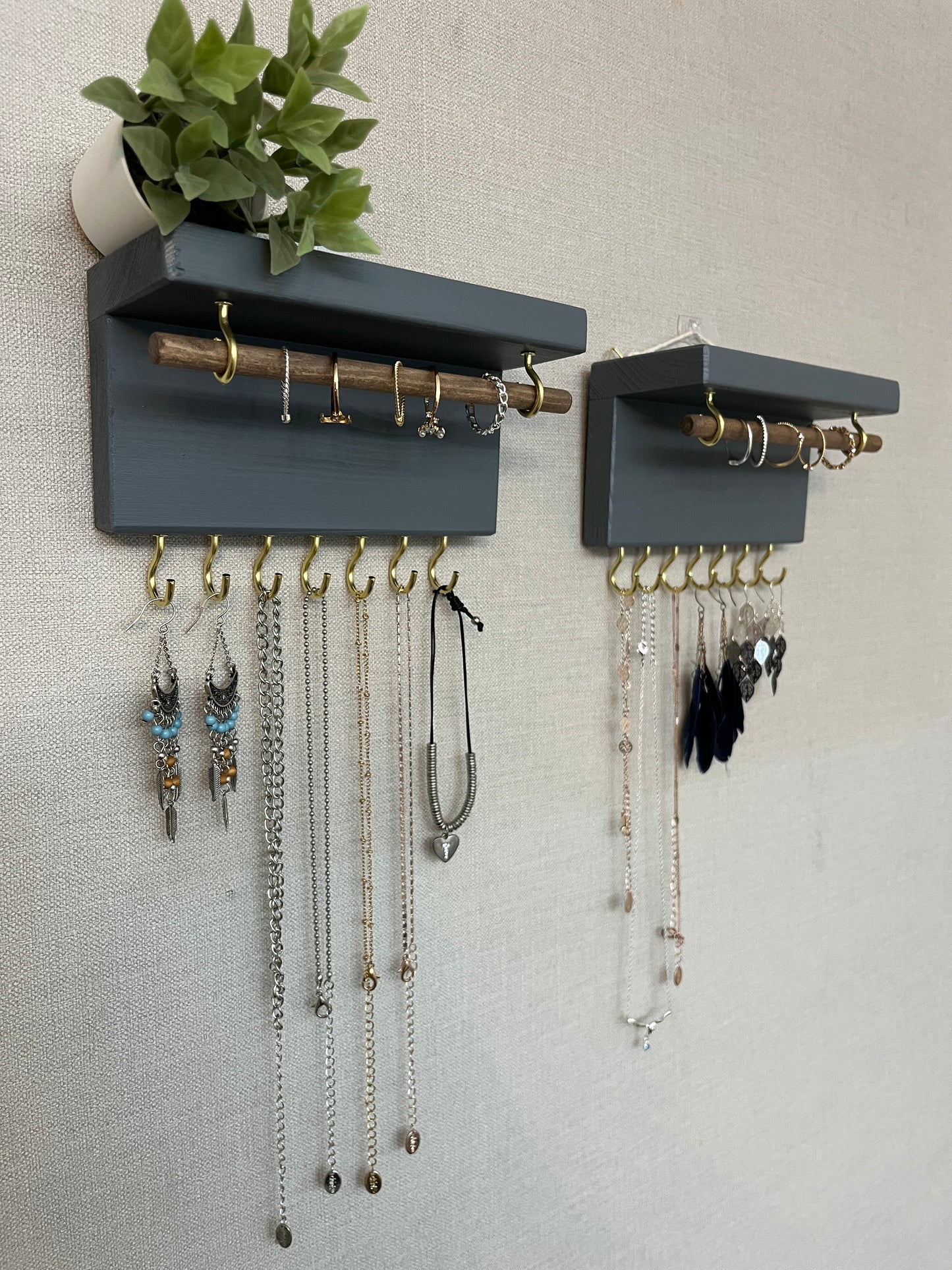Painted Mini Jewellery Shelves | Wall Mounted Jewellery Organisers