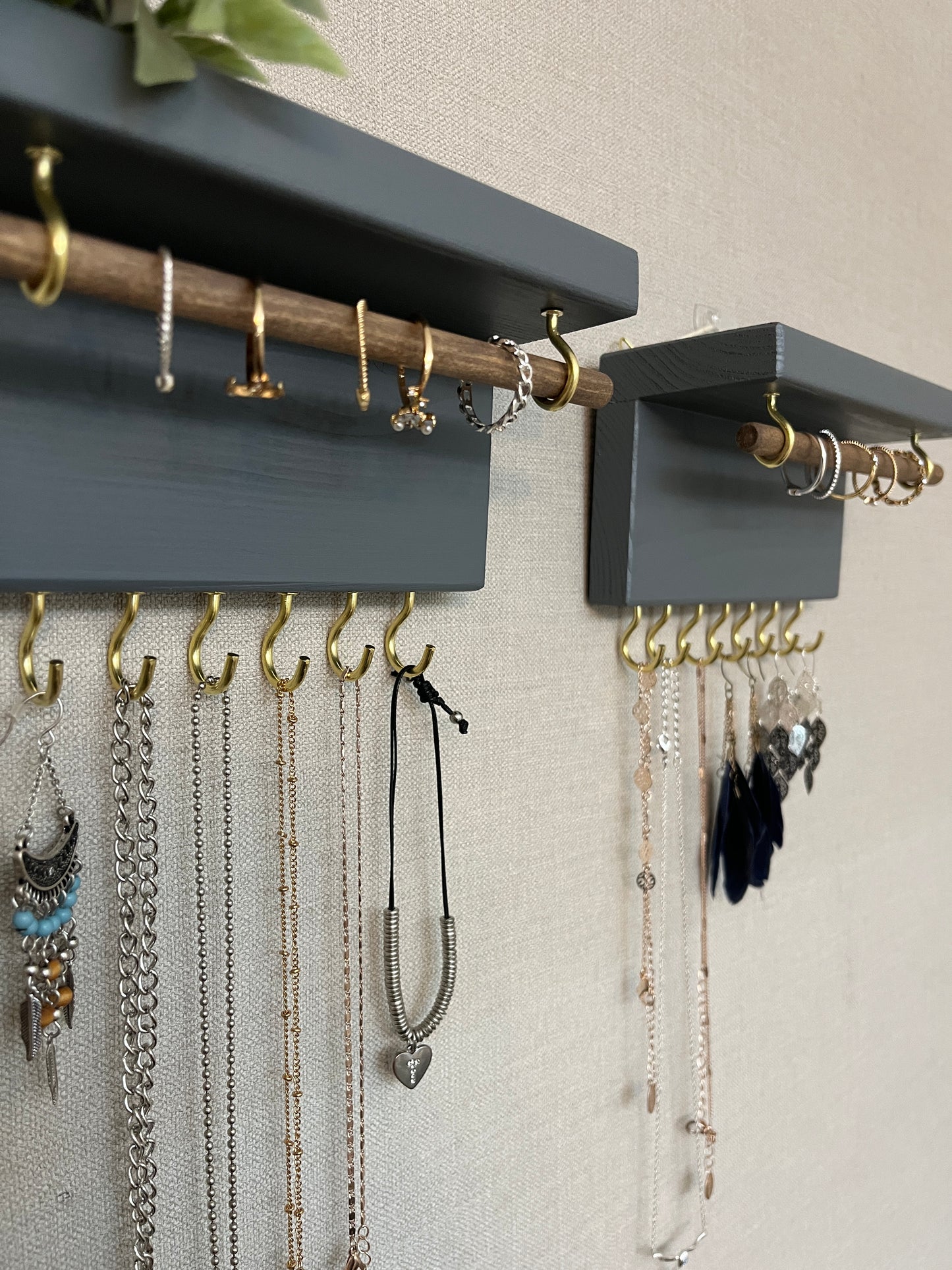 Painted Mini Jewellery Shelves | Wall Mounted Jewellery Organisers