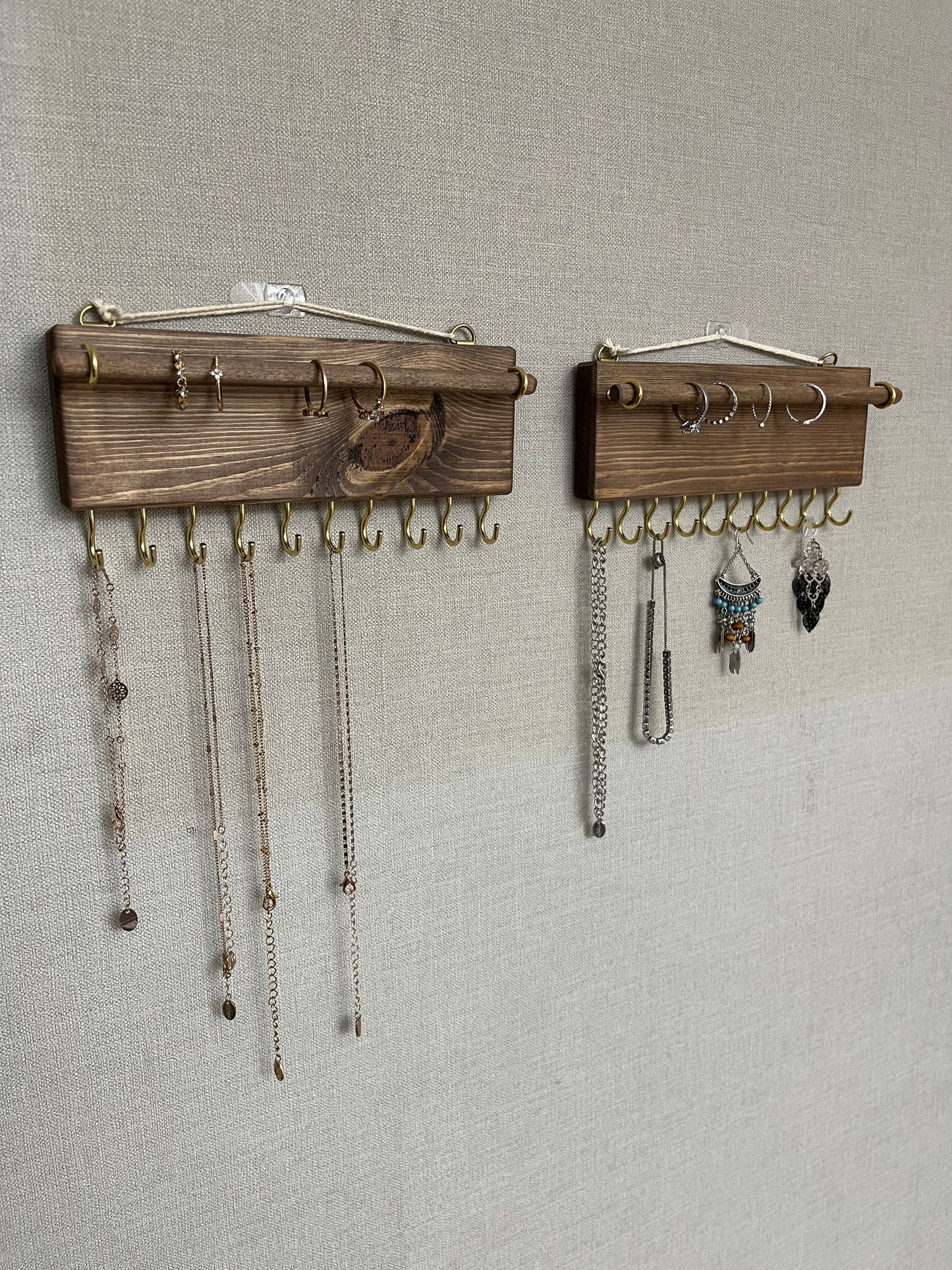 Single or Twin Mini Jewellery Organisers | Necklace + Earring Holder
