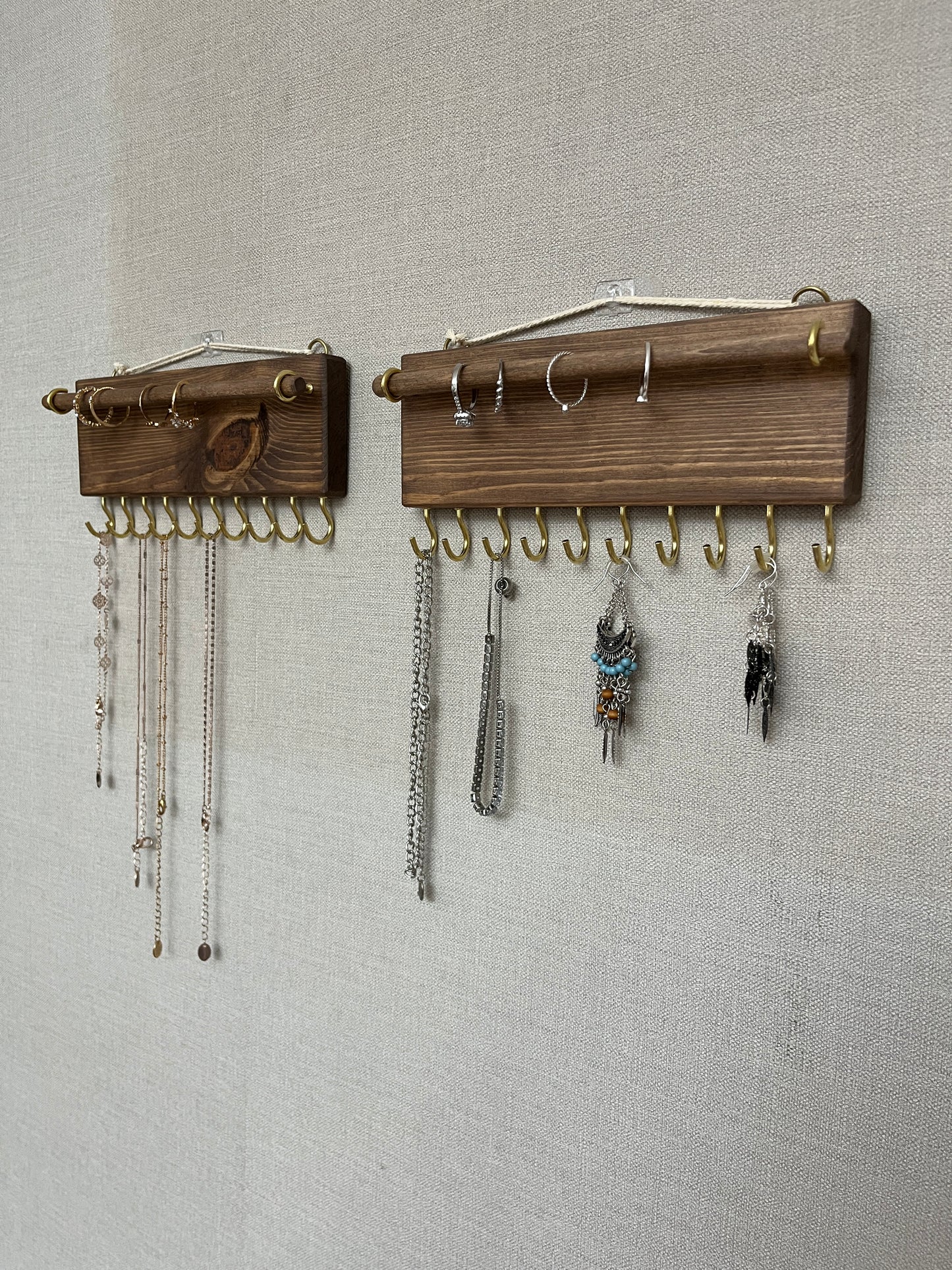 Single or Twin Mini Jewellery Organisers | Necklace + Earring Holder