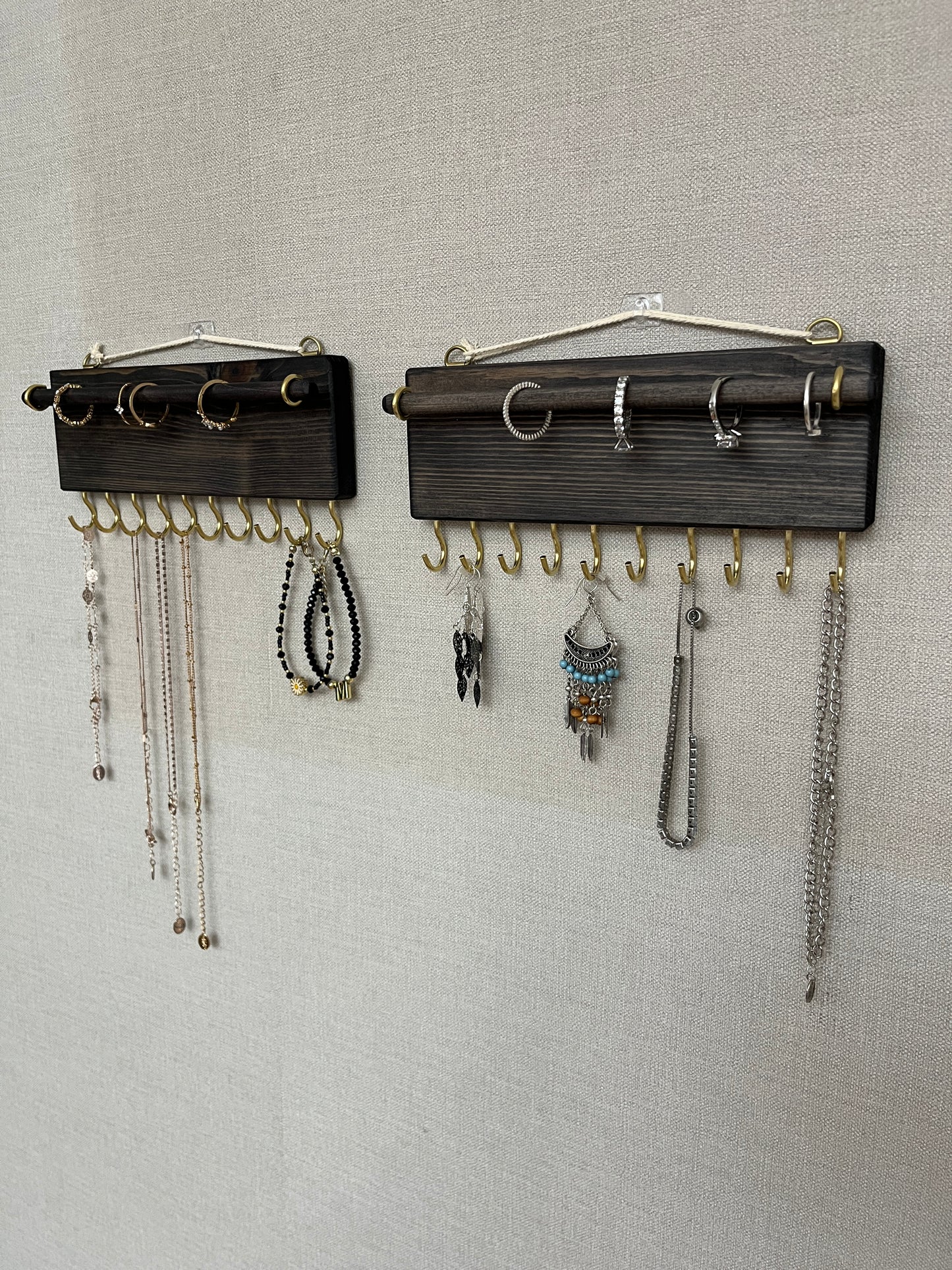 Single or Twin Mini Jewellery Organisers | Necklace + Earring Holder