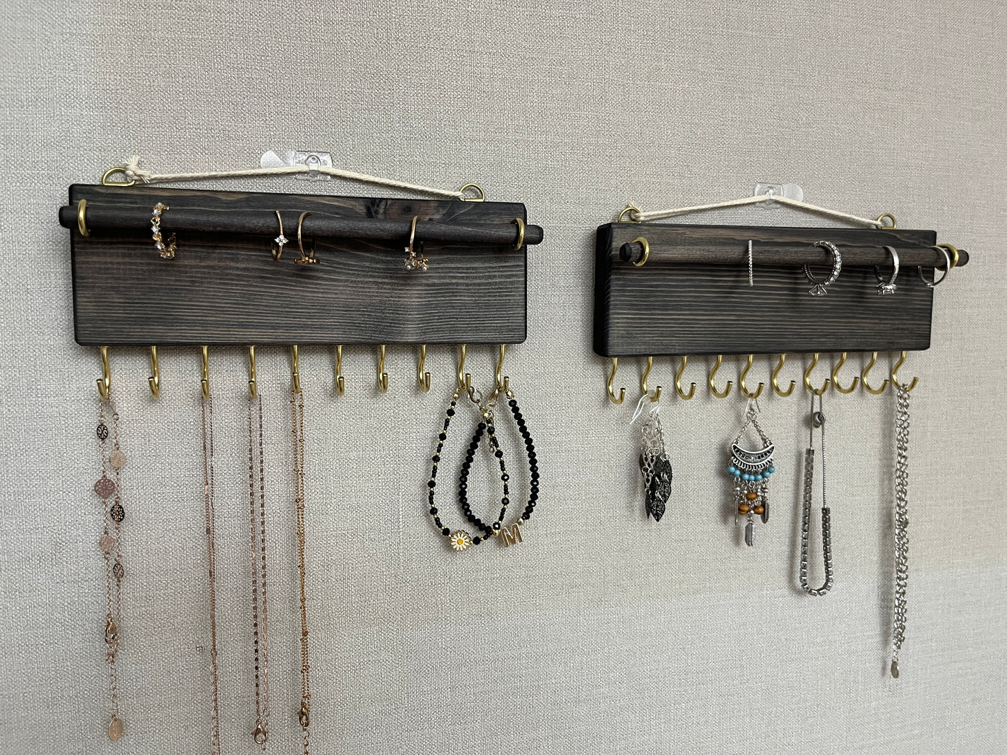 Single or Twin Mini Jewellery Organisers | Necklace + Earring Holder
