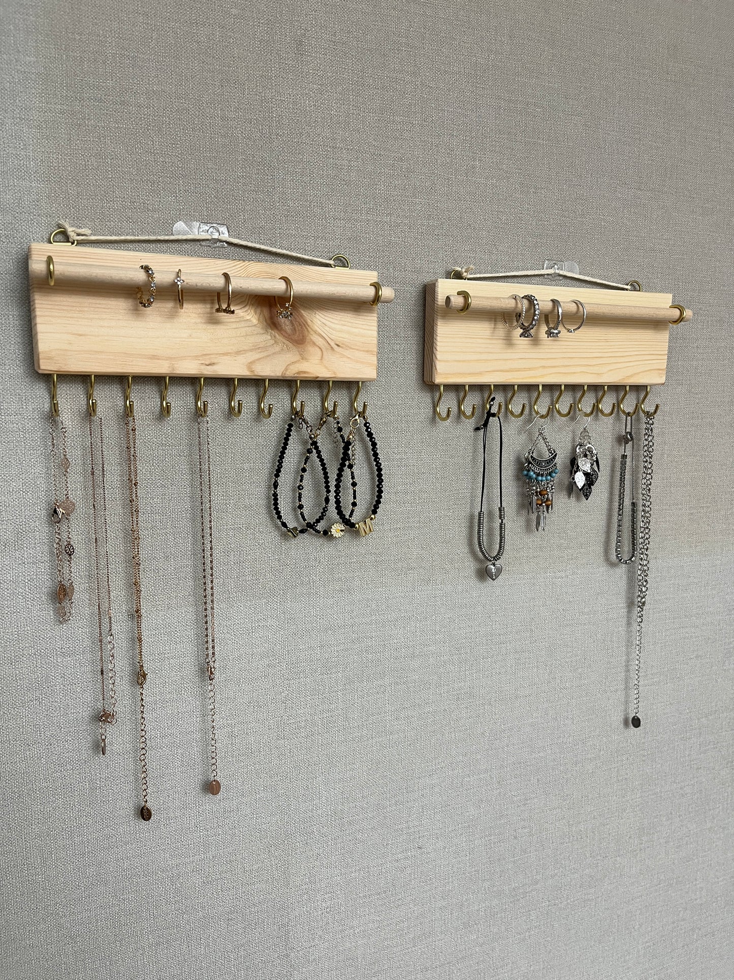 Single or Twin Mini Jewellery Organisers | Necklace + Earring Holder
