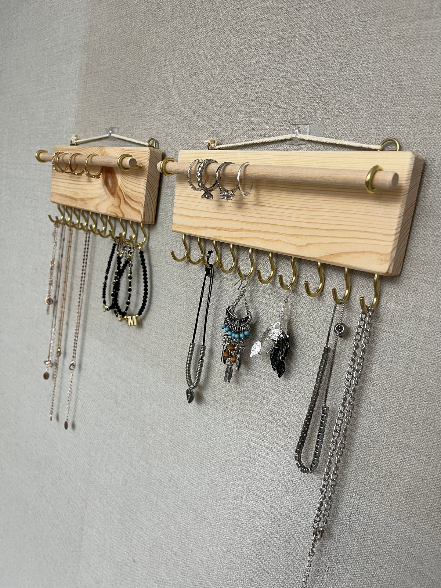 Single or Twin Mini Jewellery Organisers | Necklace + Earring Holder