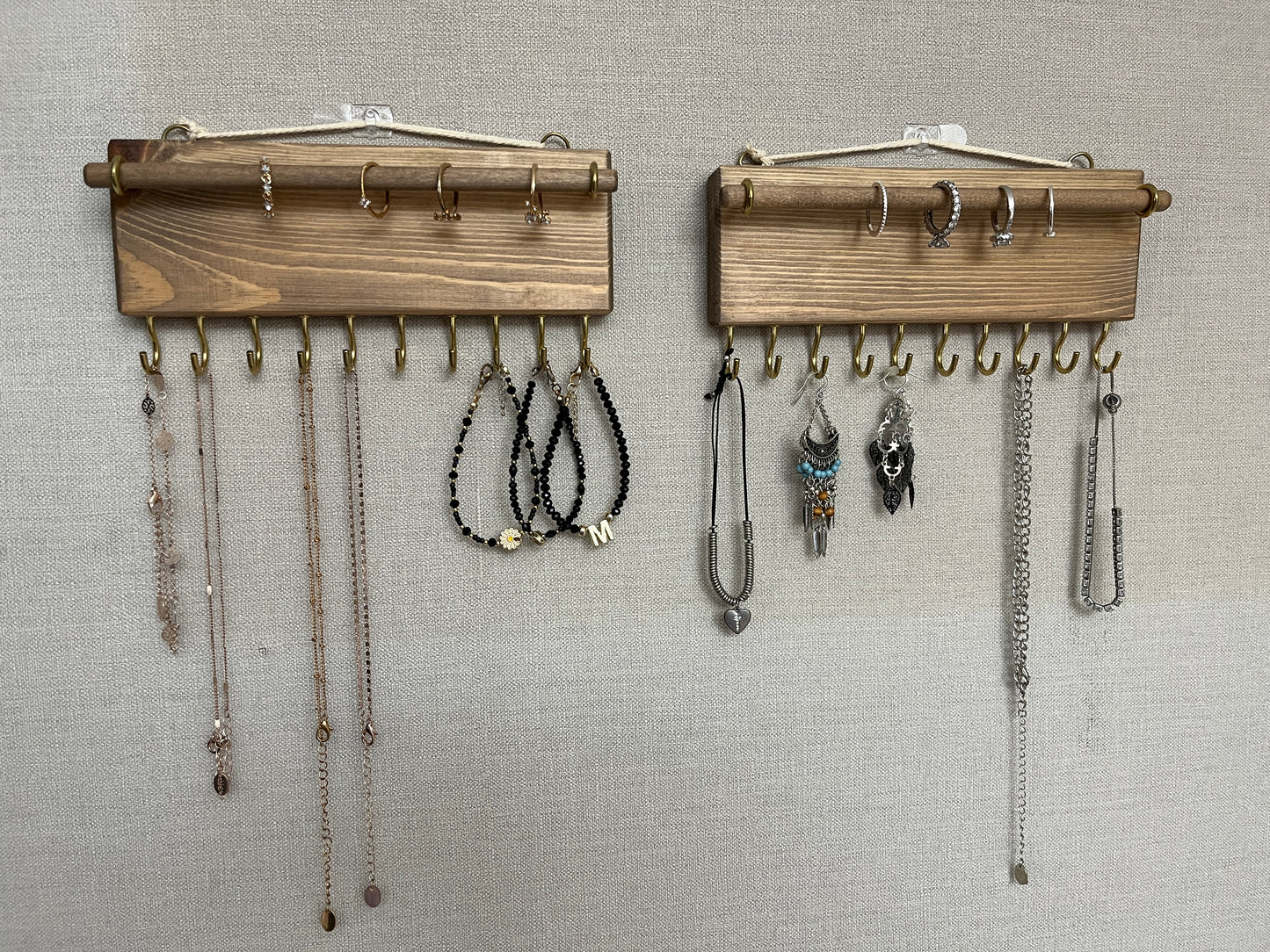 Single or Twin Mini Jewellery Organisers | Necklace + Earring Holder