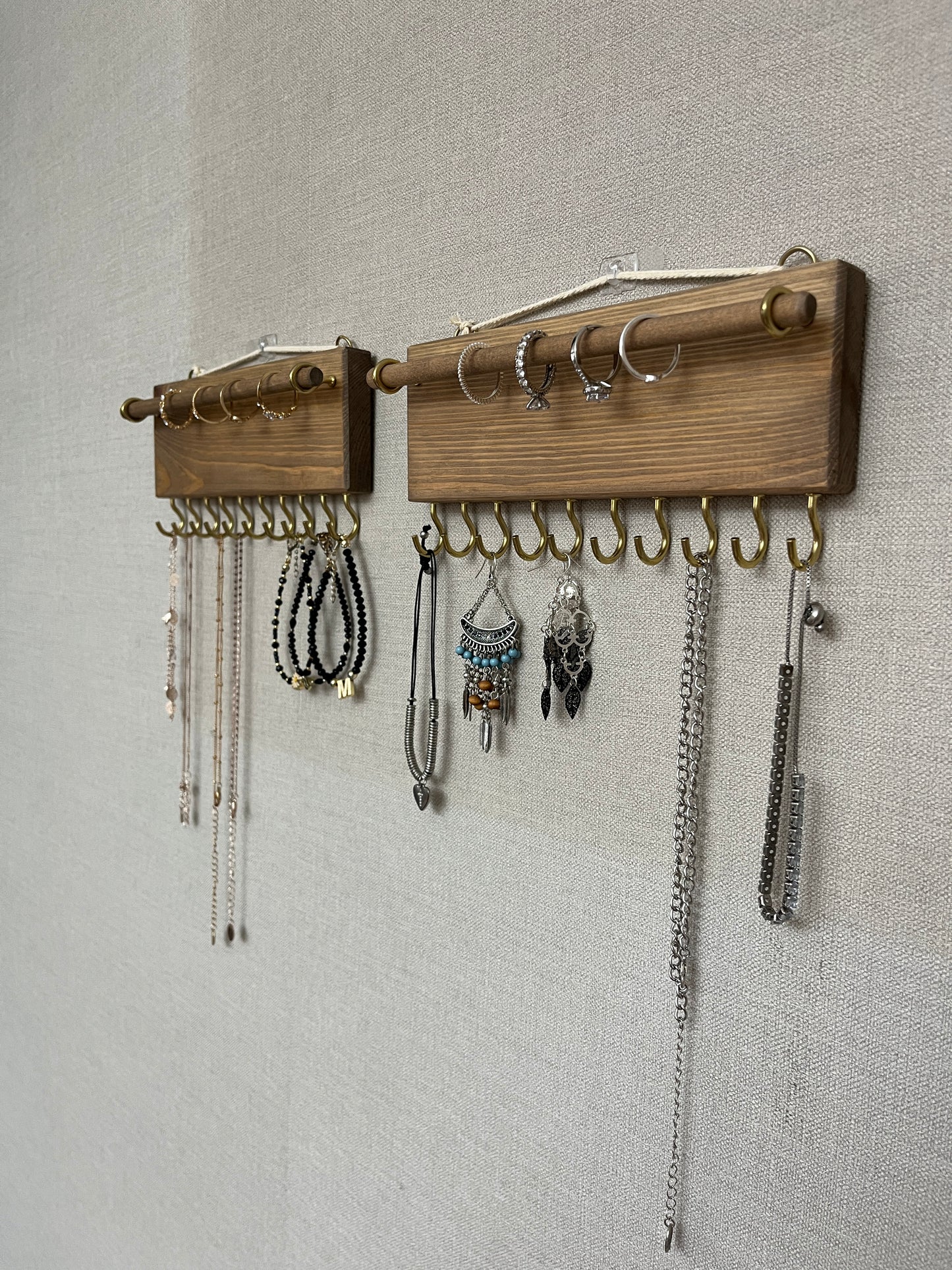 Single or Twin Mini Jewellery Organisers | Necklace + Earring Holder